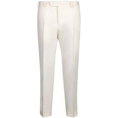 White Tailored Cut Trousers - Größe 46 - white - Pt Torino - Modalova