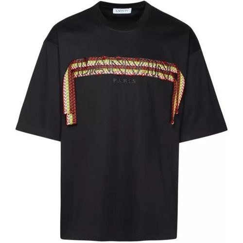 Black Cotton T-Shirt - Größe L - black - Lanvin - Modalova