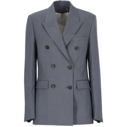 Blue Wool Doublebreasted Blazer - Größe 40 - Golden Goose - Modalova