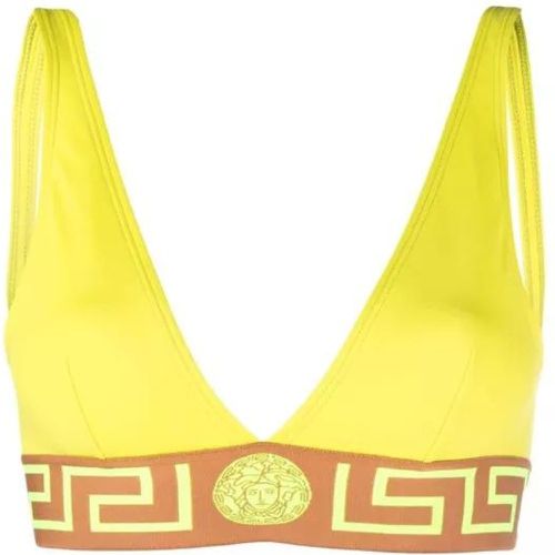 Greca Border Yellow Bikini Bra - Größe 1 - yellow - Versace - Modalova