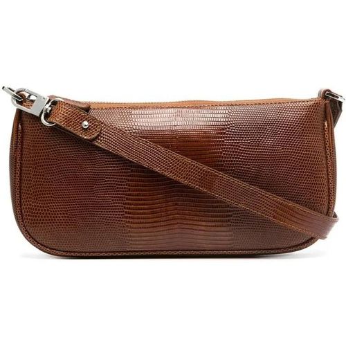 Shopper - Brown Leather Lizard-Skin Effect Bag - Gr. unisize - in - für Damen - By Far - Modalova