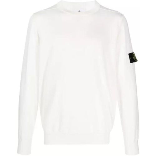 White Sweater - Größe M - white - Stone Island - Modalova