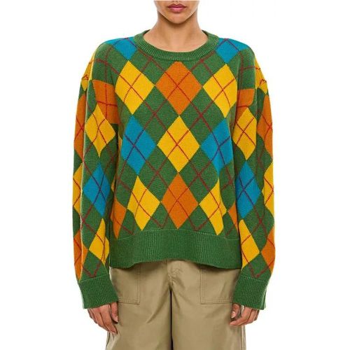 Argyle Wool Sweater - Größe S - green - Loewe - Modalova