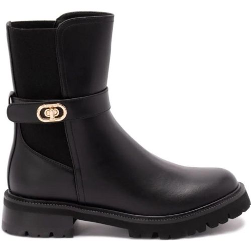 Stiefel - Smooth Leather Ankle Boots With Gold-Tone Buckle A - Gr. 38 (EU) - in - für Damen - Twin-Set - Modalova