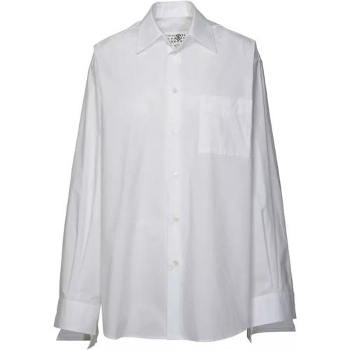 Rigata Over Shirt - Größe 40 - white - MM6 Maison Margiela - Modalova