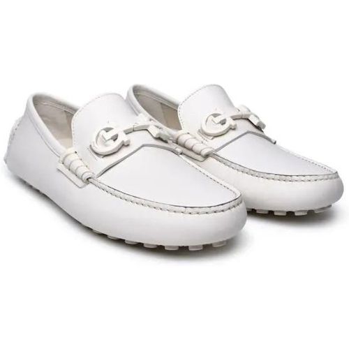 Loafers & Ballerinas - Grazioso White Leather Moccasin - Gr. 8_5 - in - für Damen - Salvatore Ferragamo - Modalova