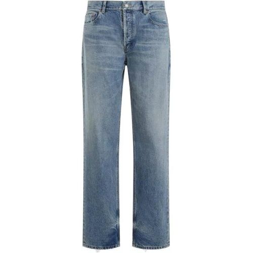 Relaxed Straight Blue Cotton Jeans - Größe 31 - gray - Saint Laurent - Modalova