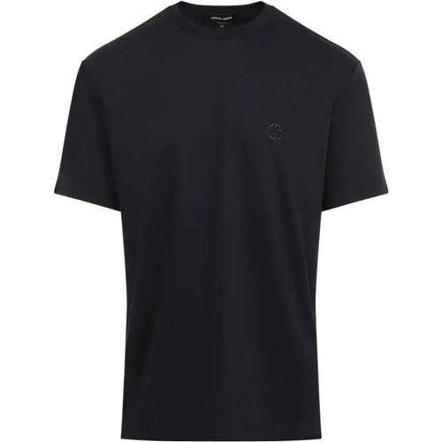 Cotton T-Shirt - Größe 48 - blau - Giorgio Armani - Modalova