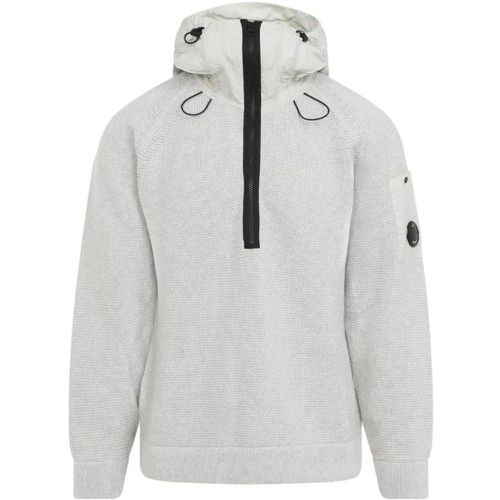 White Hooded Sweater - Größe XL - CP Company - Modalova