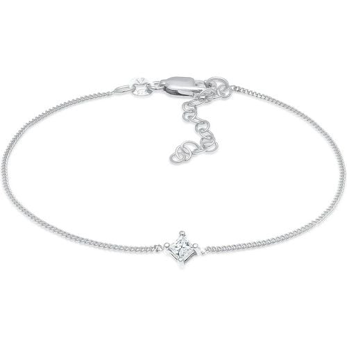 Armbänder - Armband Solitär Viereck Diamant (0.1 ct.) 925 Silb - Gr. 16 CM - in Silber - für Damen - Elli - Modalova