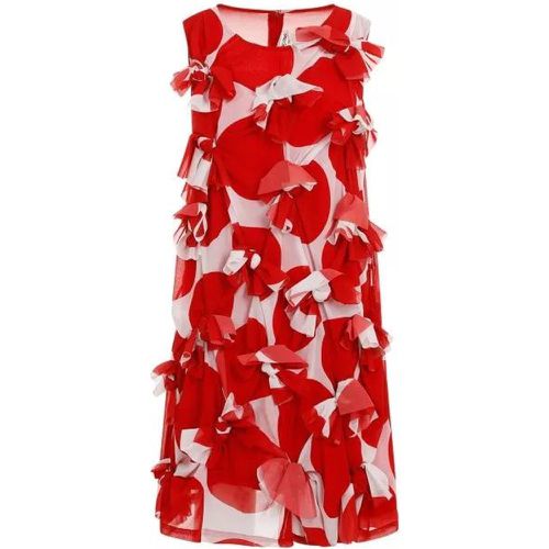 Red And Pink Floral-Appliqué Botanical-Print Dres - Größe M - beige - Comme des Garcons - Modalova