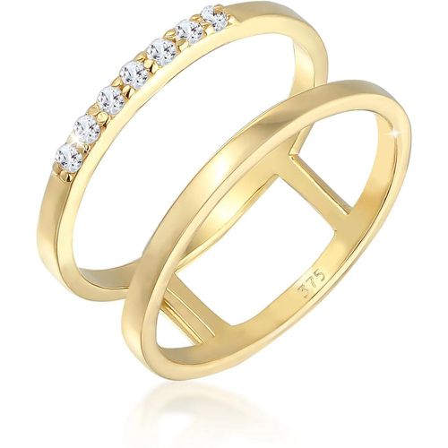 Ringe - Ring Verlobungsring Doppelring Topas Stein 375 Gel - Gr. 56 MM - in - für Damen - Elli - Modalova