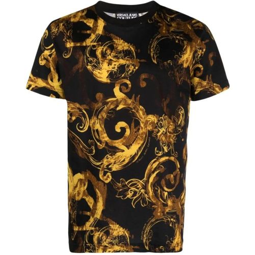 T-shirt Allover print Black/ - Größe XXL - Versace Jeans Couture - Modalova