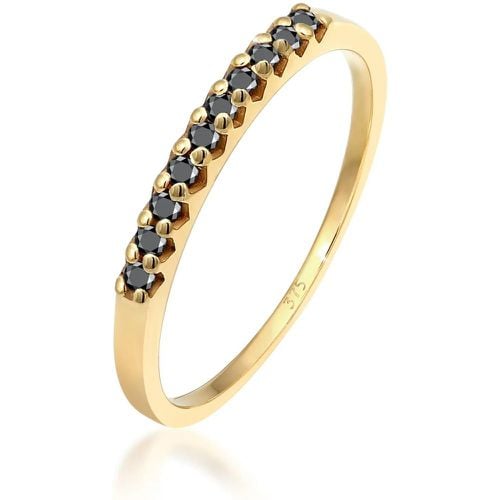 Ringe - Ring Geo Schwarzer Diamant (0.15 ct.) 375 Gelbgold - Gr. 52 MM - in - für Damen - Elli - Modalova