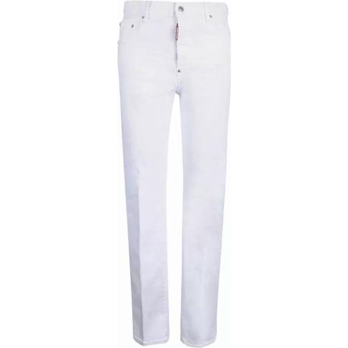 White Mid Rise Trousers - Größe 46 - weiß - Dsquared2 - Modalova
