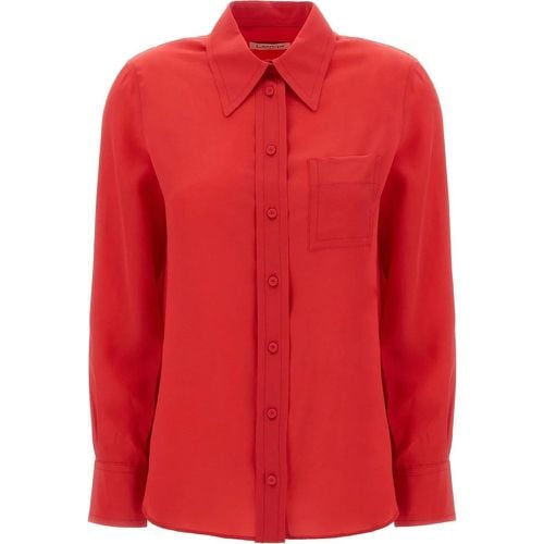 Red silk shirt - Größe 38 - Lanvin - Modalova