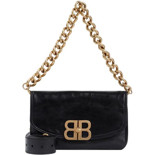 Shopper - Bb Soft Flap Black Nappa Leather Shoulder Bag - Gr. unisize - in - für Damen - Balenciaga - Modalova