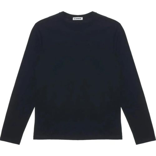 Logo Leather Patch Back Longsleeve Black - Größe L - Jil Sander - Modalova