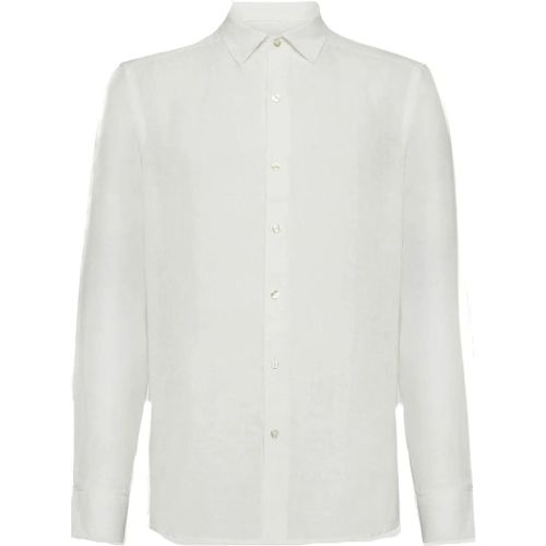 Garment-Dyed Linen Slim-Fit Shirt With Italian Col - Größe L - Peuterey - Modalova