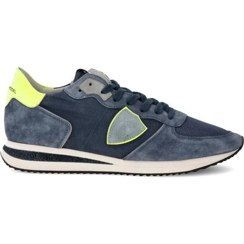 Low-Top Sneaker - Low Man Mondial Neon Denim Jau - Gr. 45 (EU) - in - für Damen - Philippe Model - Modalova