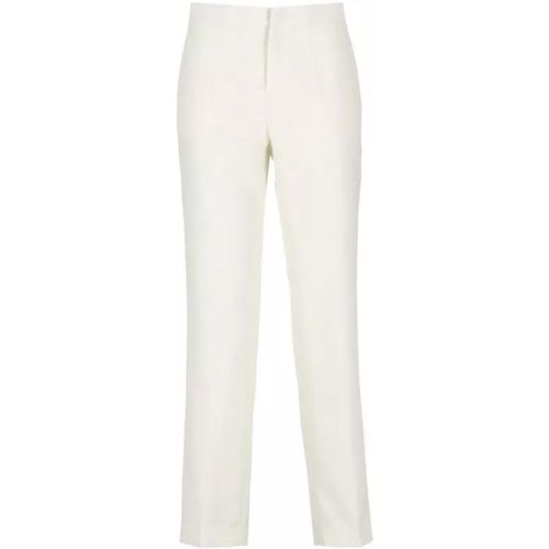 Wool And Silk Trousers - Größe 42 - white - Fabiana Filippi - Modalova