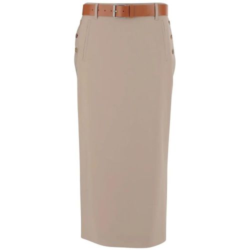 Long Wool Canvas Skirt - Größe 40 - Moschino - Modalova