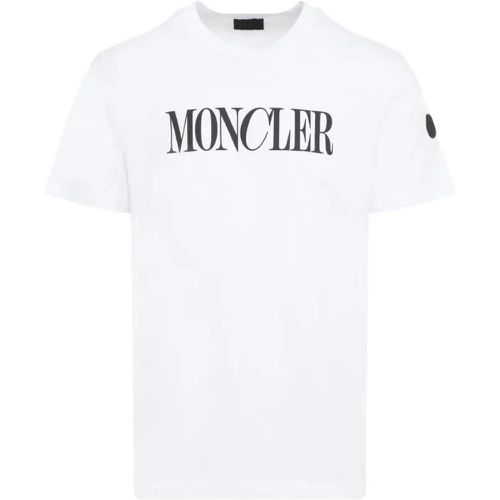 White Short-Sleeved T-Shirt - Größe L - Moncler - Modalova