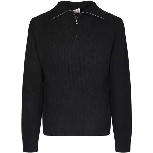 Half Zipped Collar Sweater - Größe M - black - Officine Generale - Modalova