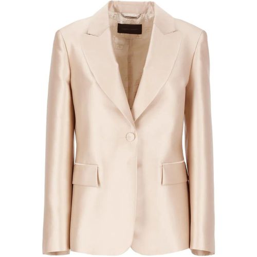 Ivory Silk Blend Blazer - Größe 42 - alberta ferretti - Modalova