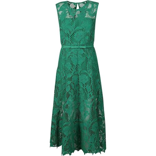 Lace Sleeveless Midi Dress Green - Größe 6 - self-portrait - Modalova