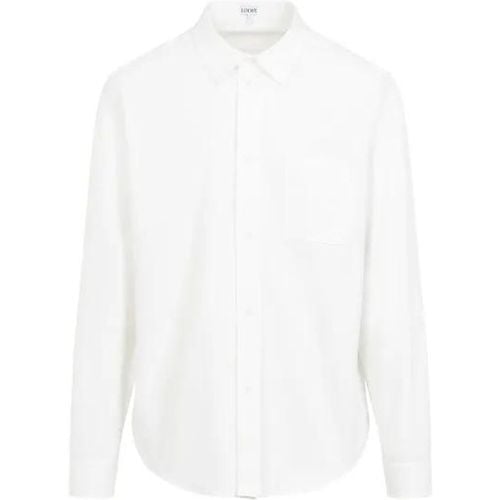 White Cotton Shirt - Größe 42 - Loewe - Modalova