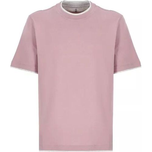 Cotton T-Shirt - Größe M - pink - BRUNELLO CUCINELLI - Modalova