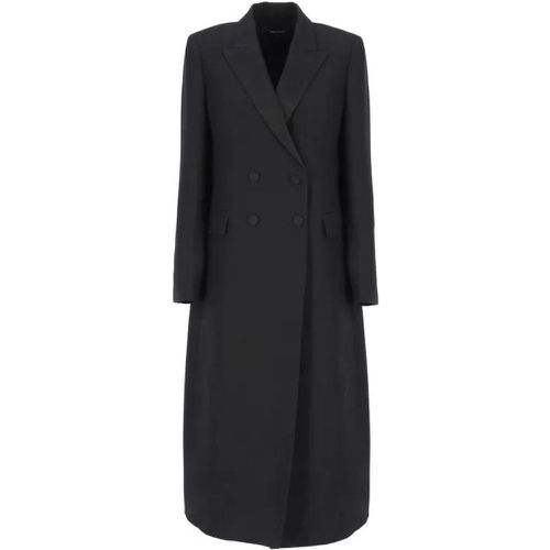 Wool And Silk Overcoat - Größe 42 - black - Fabiana Filippi - Modalova