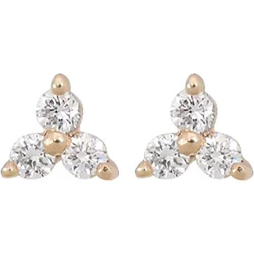 Ohrringe - Single Trio Diamond Stud Earring 14K - Gr. unisize - in Weiß - für Damen - Anna+Nina - Modalova