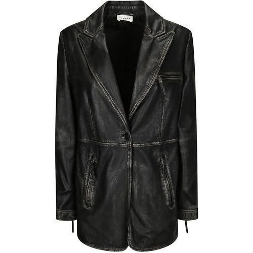 Single-Breasted Leather Jacket - Größe XS - P.A.R.O.S.H. - Modalova