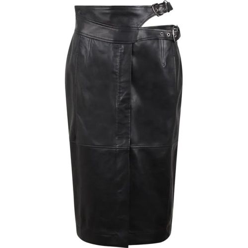 Nappa Glossy Midi Skirt - Größe 44 - alberta ferretti - Modalova