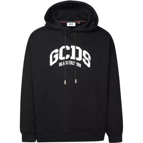 Black Cotton Sweatshirt - Größe L - black - Gcds - Modalova