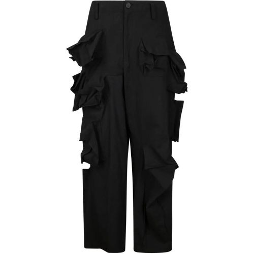 Straight Leg Trousers - Größe 2 - Yohji Yamamoto - Modalova