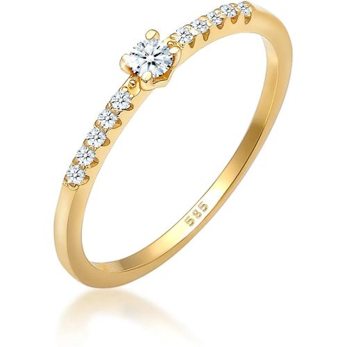 Ringe - Ring Geo Microsetting Diamant (0.11 ct.) 585 Gelbg - Gr. 50 MM - in - für Damen - Elli - Modalova