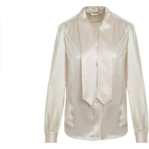 Chalk White Silk Blouse - Größe 36 - Saint Laurent - Modalova