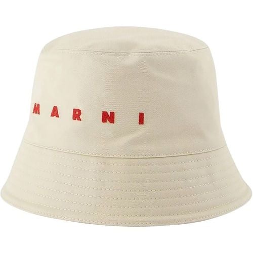 Caps & Mützen - Bucket Hat - Cotton - Ivory - Gr. M - in - für Damen - Marni - Modalova