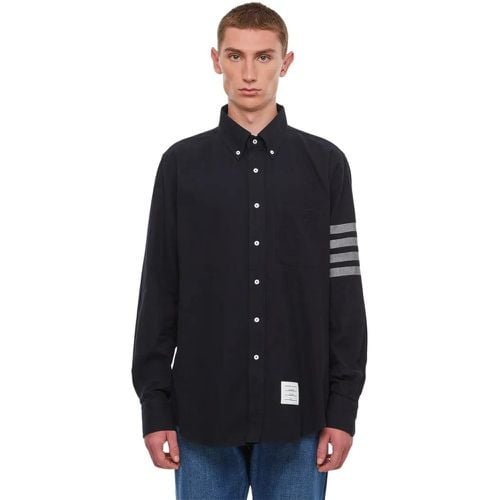 Straight Fit Shirt W/ Tonal 4 Bar In Flannel - Größe 1 - Thom Browne - Modalova