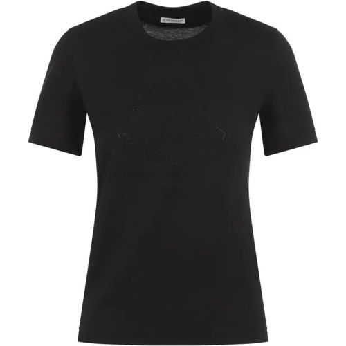 Black Cotton T-Shirt - Größe S - schwarz - Moncler - Modalova