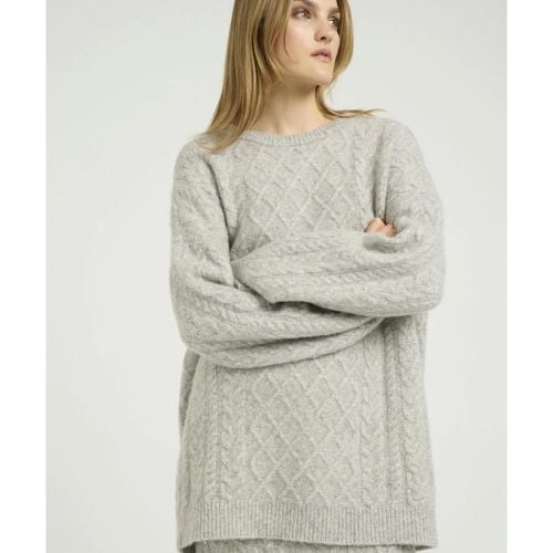 Hellgrauer, oversized Pullover - Größe M - Gestuz - Modalova