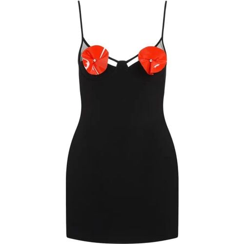 Flower Cups Cami Black Red Acrylic Dress - Größe 10 - David Koma - Modalova