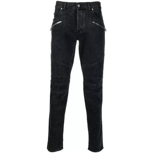 Low-Rise Skinny Denim Jeans - Größe 32 - black - Balmain - Modalova