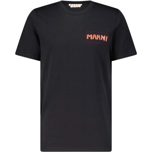 T-Shirt mit Logo - Größe 46 - Marni - Modalova