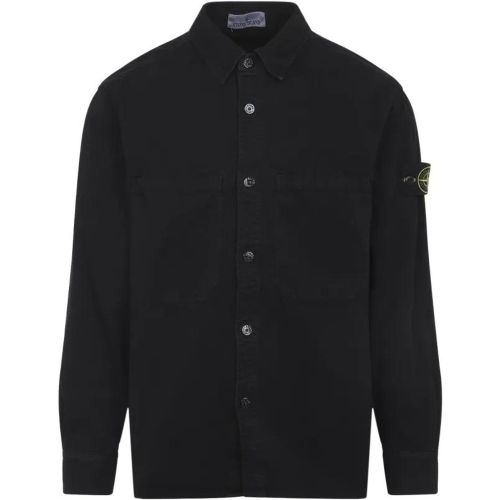 Classic Black Button-Up Shirt With Chest Pockets - Größe M - Stone Island - Modalova