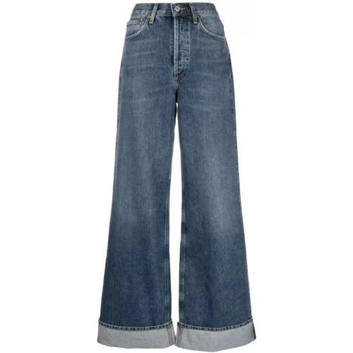 Dame Wide-Leg Organic-Cotton Denim Jeans - Größe 25 - gray - Agolde - Modalova