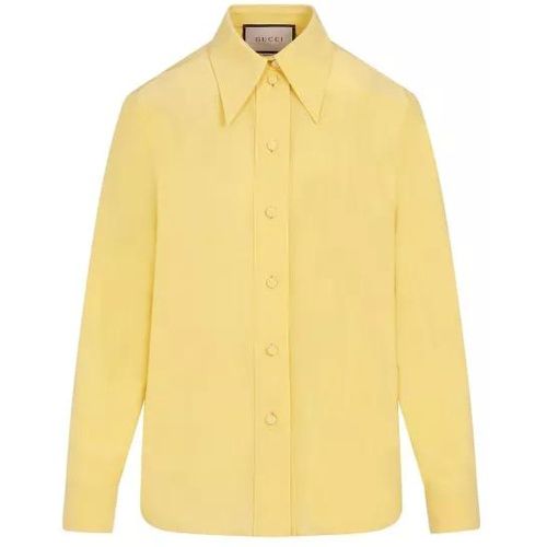 Iris Silk Crêpe De Chine Shirt - Größe 38 - Gucci - Modalova